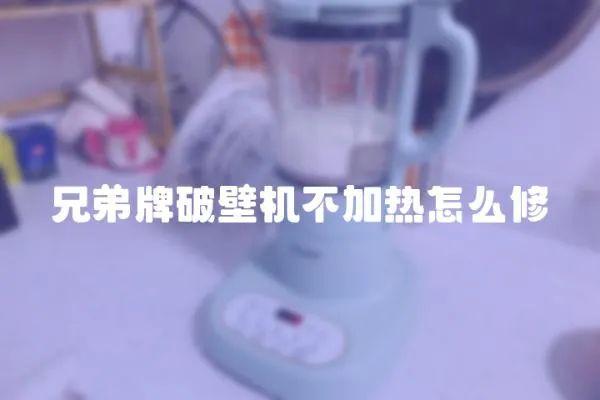 兄弟牌破壁機不加熱怎么修