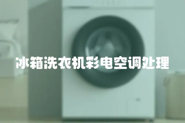 冰箱洗衣機彩電空調處理