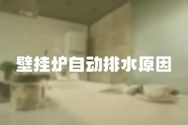 壁掛爐自動排水原因
