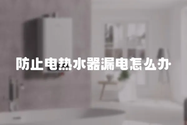防止電熱水器漏電怎么辦