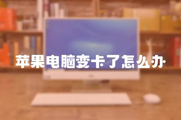 蘋果電腦變卡了怎么辦