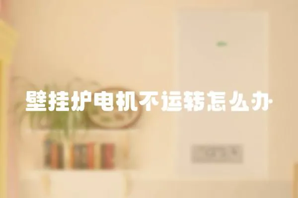 壁掛爐電機不運轉怎么辦