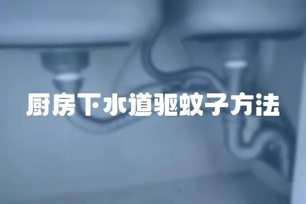 廚房下水道驅蚊子方法