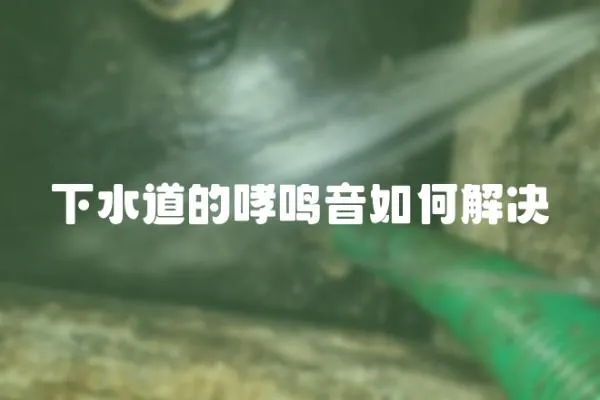 下水道的哮鳴音如何解決