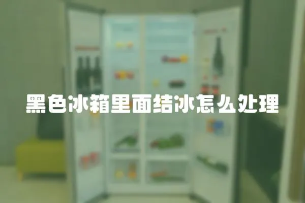 黑色冰箱里面結冰怎么處理