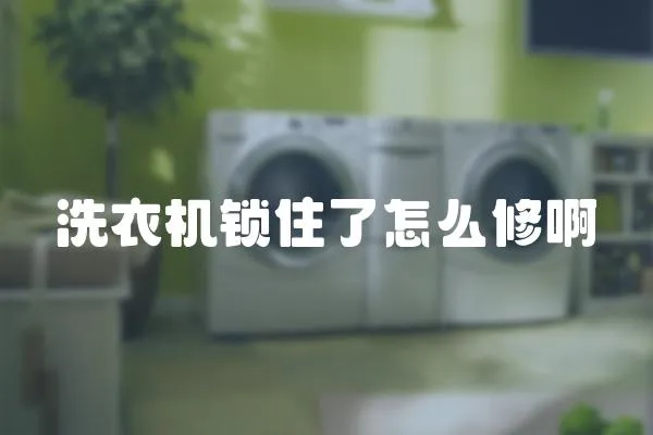 洗衣機(jī)鎖住了怎么修啊