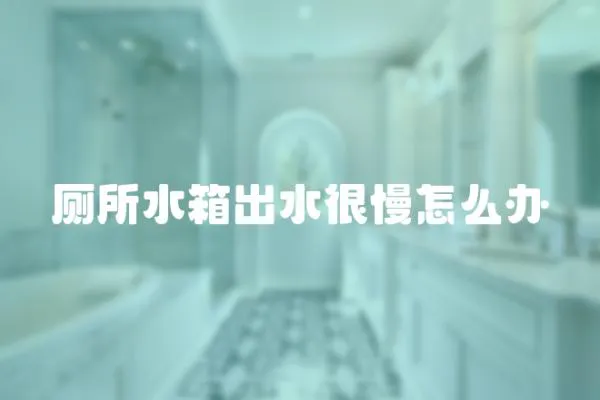 廁所水箱出水很慢怎么辦