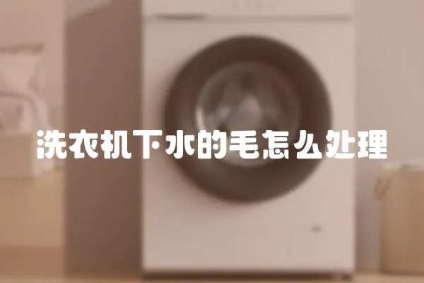 洗衣機下水的毛怎么處理