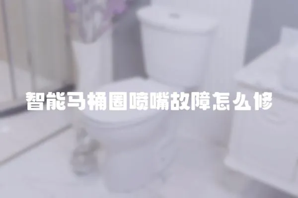 智能馬桶圈噴嘴故障怎么修