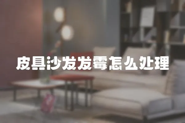 皮具沙發發霉怎么處理