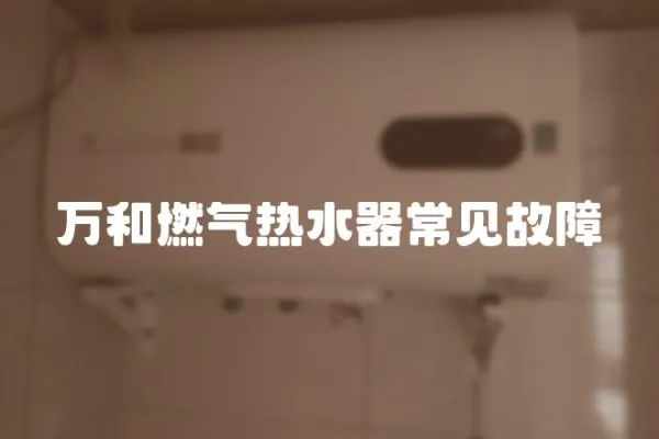 万和燃气热水器常见故障