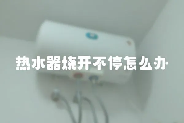 熱水器燒開不停怎么辦