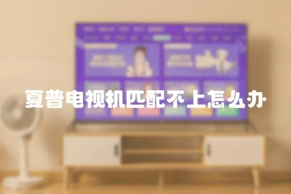 夏普電視機匹配不上怎么辦