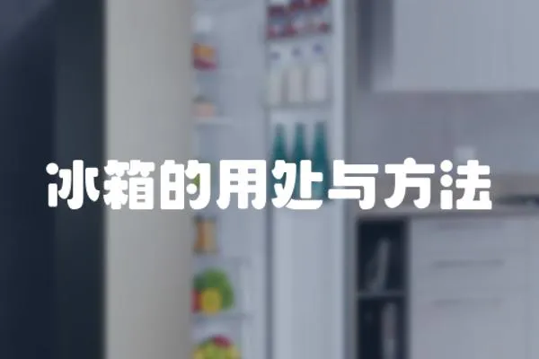冰箱的用處與方法