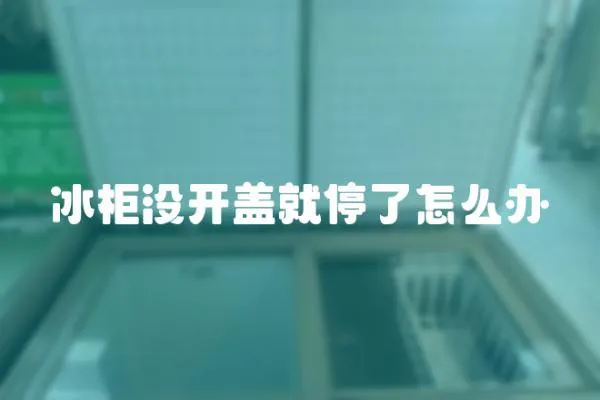 冰柜沒開蓋就停了怎么辦