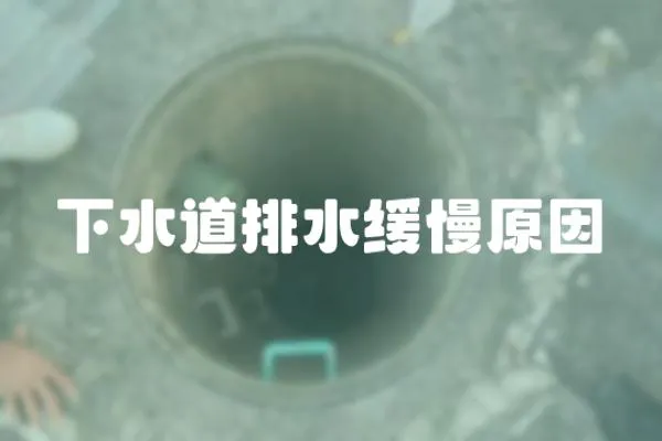 下水道排水緩慢原因