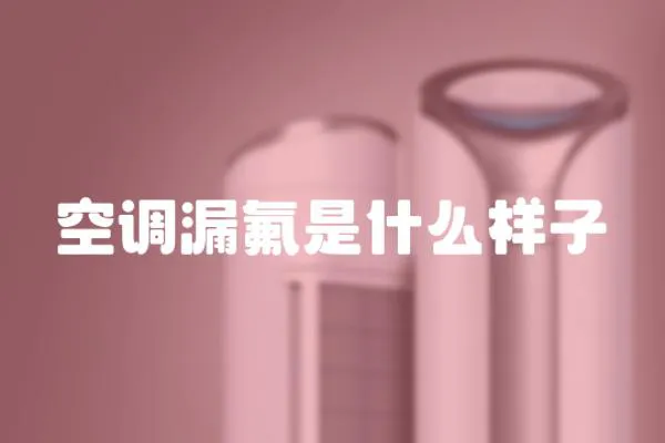 空調(diào)漏氟是什么樣子