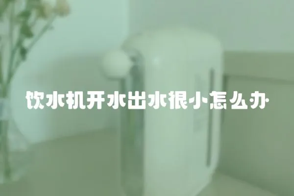 飲水機開水出水很小怎么辦