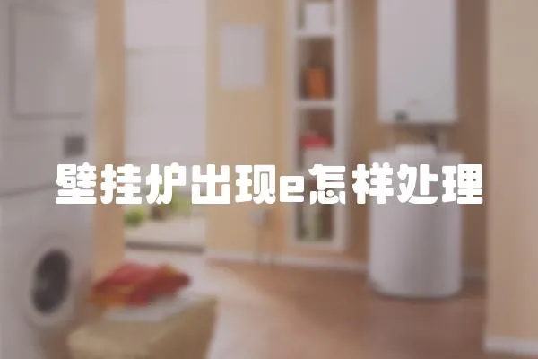壁掛爐出現(xiàn)e怎樣處理