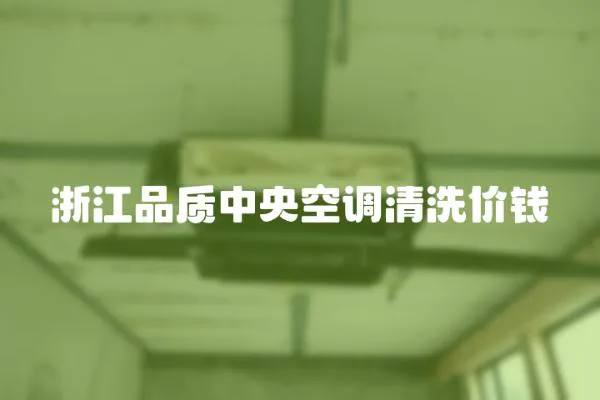 浙江品質中央空調清洗價錢