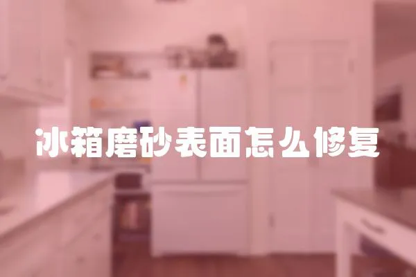 冰箱磨砂表面怎么修復