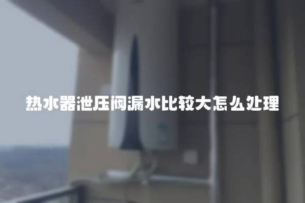 熱水器泄壓閥漏水比較大怎么處理