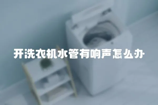 開洗衣機水管有響聲怎么辦