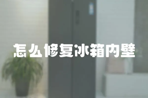 怎么修復冰箱內壁