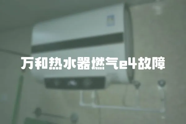 萬和熱水器燃?xì)鈋4故障