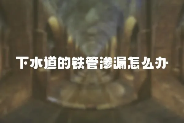 下水道的鐵管滲漏怎么辦