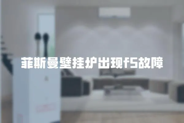 菲斯曼壁掛爐出現f5故障