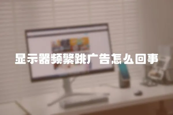 顯示器頻繁跳廣告怎么回事