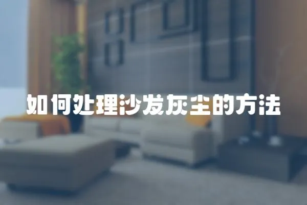 如何處理沙發灰塵的方法