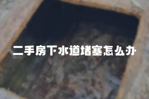 二手房下水道堵塞怎么辦