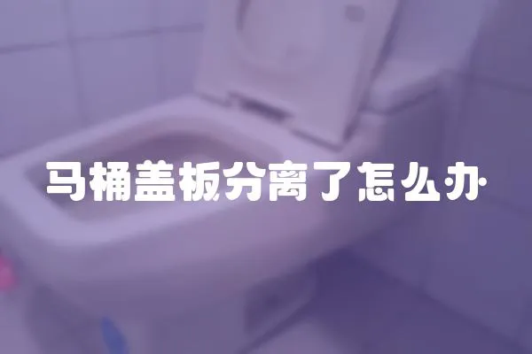 馬桶蓋板分離了怎么辦