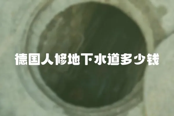 德國人修地下水道多少錢