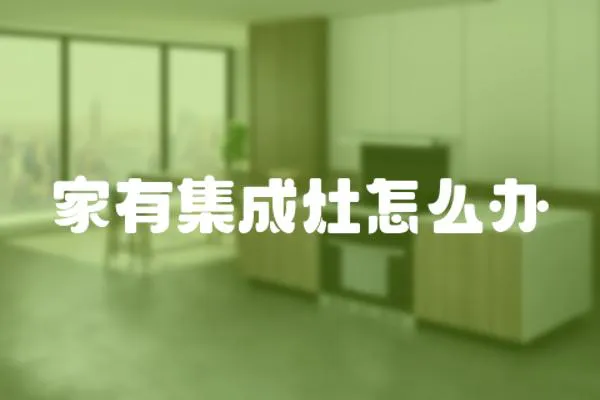 家有集成灶怎么辦