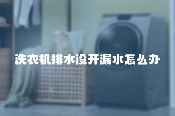 洗衣機排水沒開漏水怎么辦