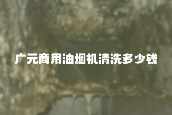 廣元商用油煙機清洗多少錢