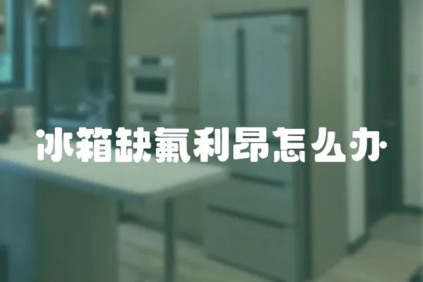 冰箱缺氟利昂怎么辦
