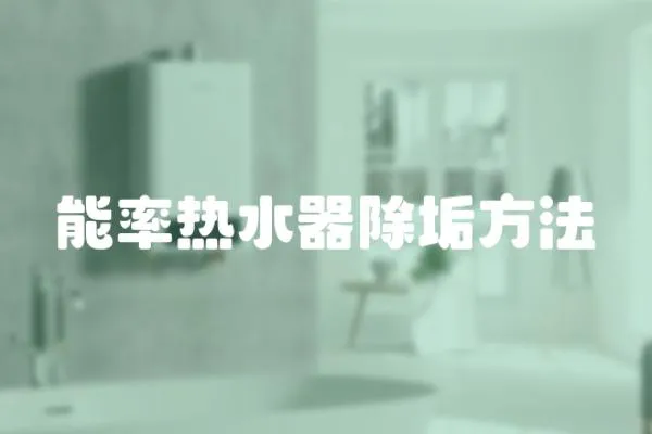 能率熱水器除垢方法