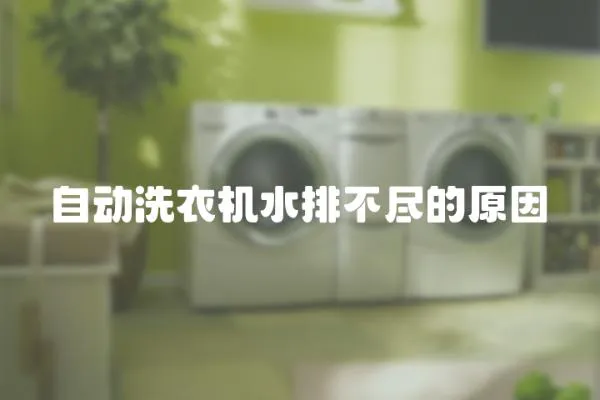 自動洗衣機水排不盡的原因
