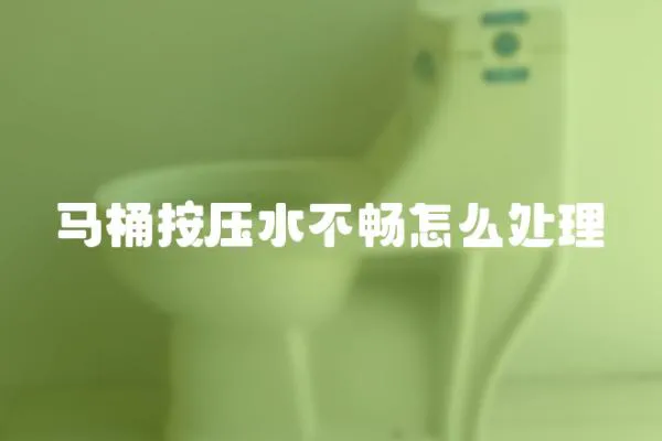 馬桶按壓水不暢怎么處理