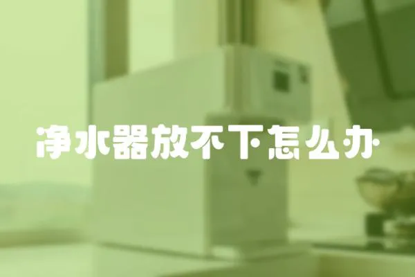 凈水器放不下怎么辦