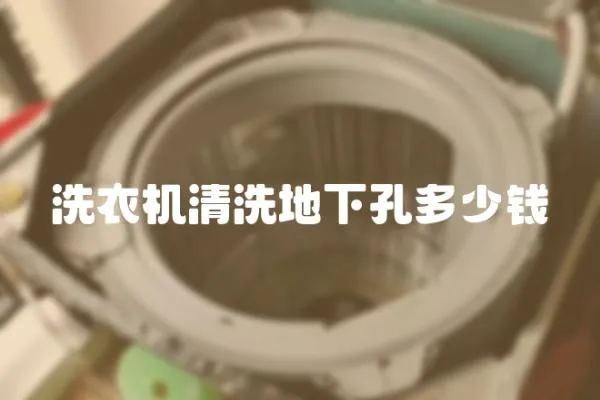 洗衣機清洗地下孔多少錢