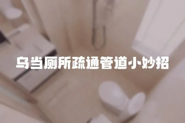 烏當廁所疏通管道小妙招