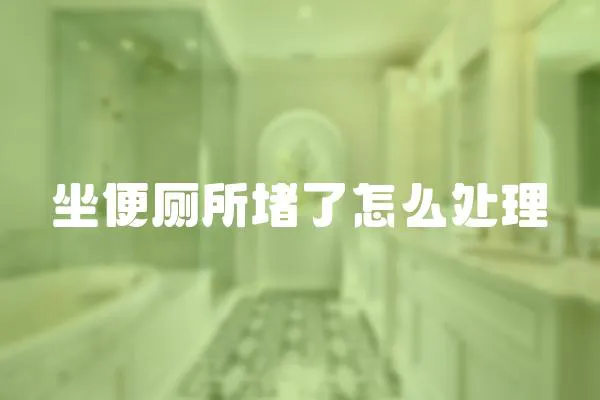 坐便廁所堵了怎么處理