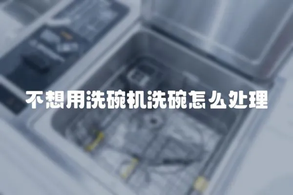 不想用洗碗機洗碗怎么處理