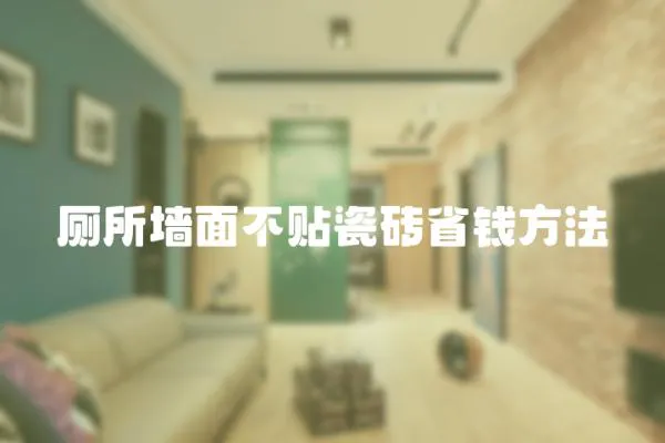 廁所墻面不貼瓷磚省錢方法