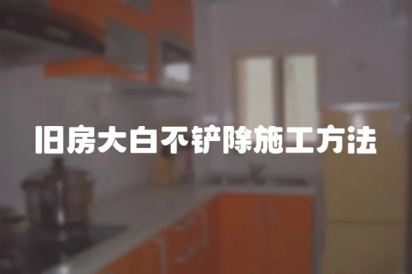 舊房大白不鏟除施工方法